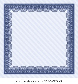 Blue Sample certificate or diploma. With complex background. Customizable, Easy to edit and change colors. Sophisticated design. 