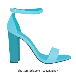 Blue sandal. vector illustration