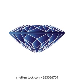 Blue sapphire - vector illustration