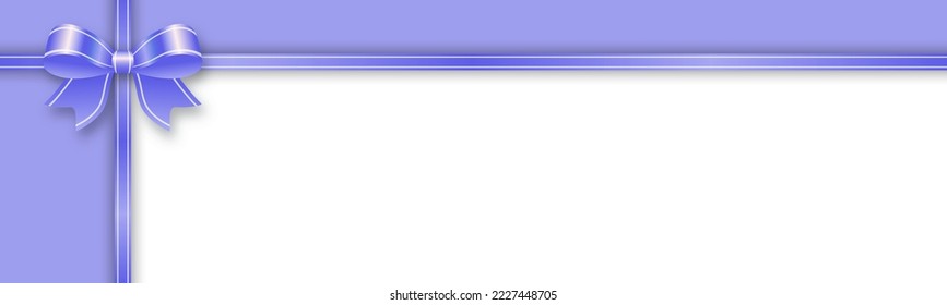 Blaues Satinband mit Schleife. Vorlage für Hintergrund, Grußkarte, Banner, Grußkarte, Poster, Einladung und kreatives Design. Flachstil