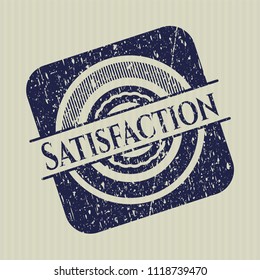 Blue Satisfaction rubber grunge seal