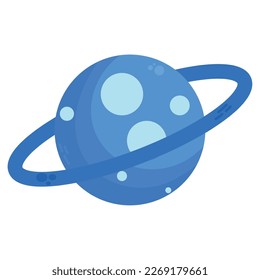 blue saturn space outer icon