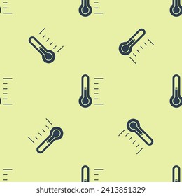 Blue Sauna Thermometer Symbol einzeln auf gelbem Hintergrund. Sauna und Badewanne.  Vektorgrafik