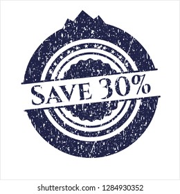 Blue Save 30% rubber texture