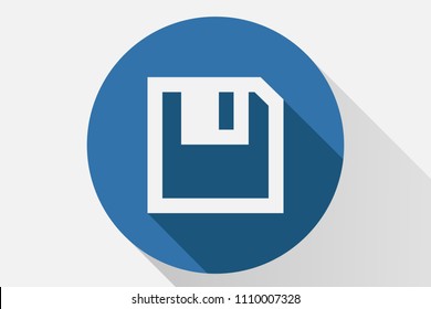 Blue save icon.