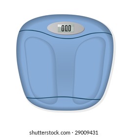 Blue scales on a white background