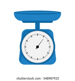 Blue scales on white background