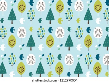 blue Scandinavian pattern