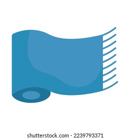 icono de la bufanda azul en fondo blanco