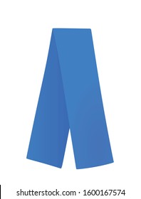 Blue scarf template. vector illustration