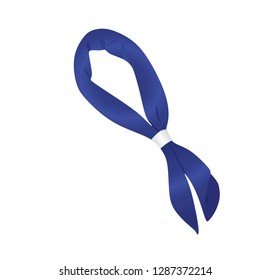 Blue scarf. vector illustration