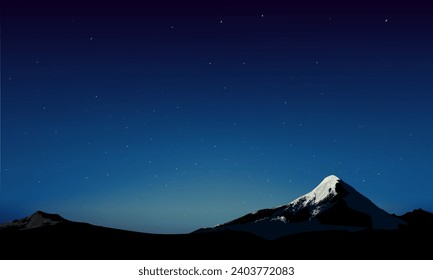 Blue scenery of mountain background landscape vector illustration.