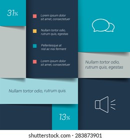 Blue schedule, tab, banner. Minimalistic vector design infographic.