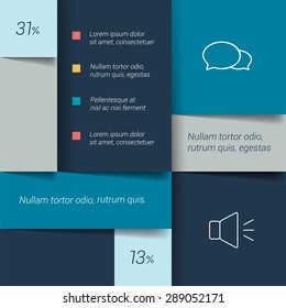 Blue schedule, tab, banner. Minimalistic vector design infographic.