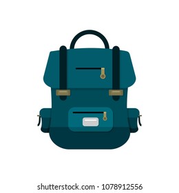 Blue School Backpack Illustration