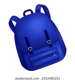 blue school backpack for textbooks and notebooks