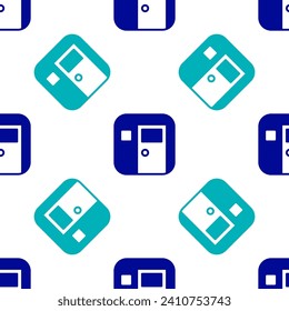 Symbol des blauen Klassenzimmers einzeln auf weißem Hintergrund. Zurück zum Schulkonzept.  Vektorgrafik