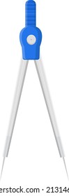 Blue school divider, illustration, vector on a white background.