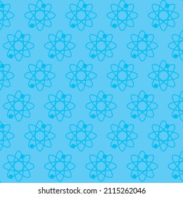 blue science atoms background design