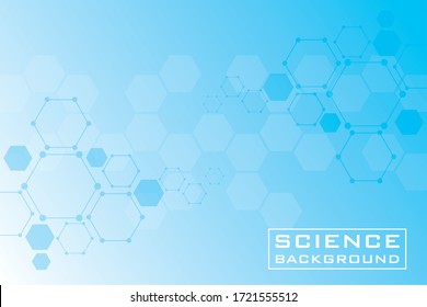 fondo científico azul con estructuras de líneas diseño de ilustración vectorial