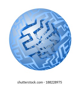 Blue science symbol
