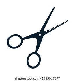 Ilustración vectorial de tijera azul
