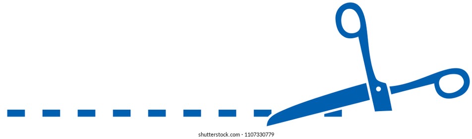 Blue Scissors for cuttifng illustration