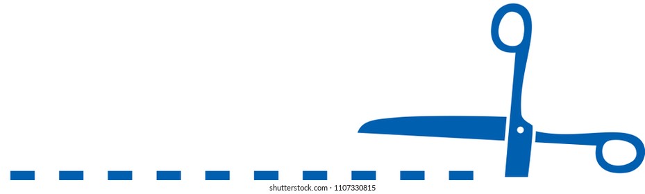 Blue Scissors for cuttifng illustration