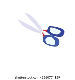  Blue scissors isolated on a white background Vector