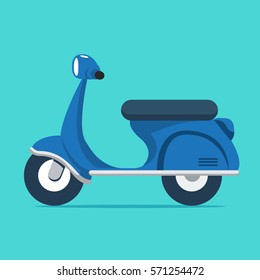 blue scooter