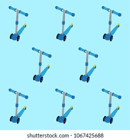 Blue scooter background