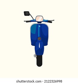blue scooter front view, you can use it for t-shirt design or by adding some text for your bussiness