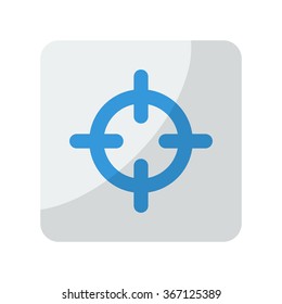 Blue Scope icon on grey rounded square button on white