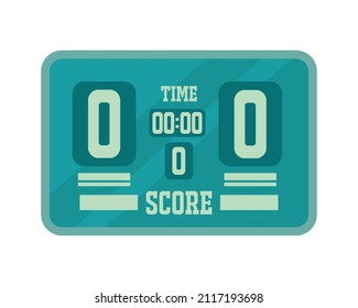 blue scoreboard design over white