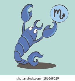 blue scorpion as a sign of the Zodiac