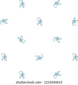 blue scorpions surround. the allegory of the sign of the zodiac. manual graphics. vector pattern