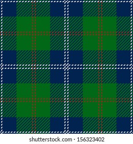 Blue Scottish Seamless Tartan Plaid