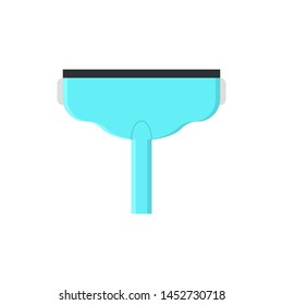 Blue Scraper on a White Background for Cleaning Service Design Purity Surface Concept. Vector illustration