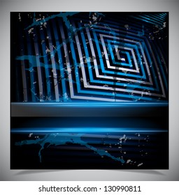 Blue scratch grunge background. Vector illustration eps10