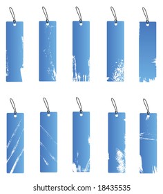 Blue scratched price tags (Vectors)
