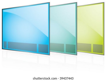 Blue screen banner display design