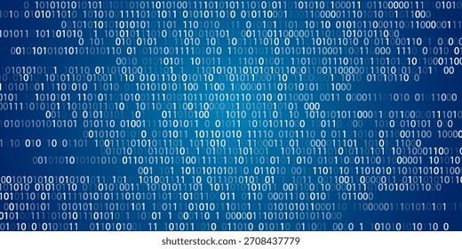 Tela azul computador código binário listando tabela plano de fundo