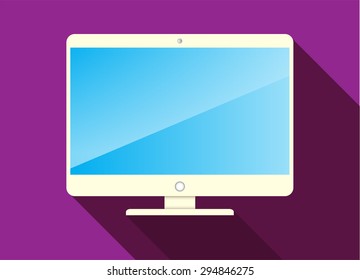 Computer Blank Screen Minimal Design Copy Stock Illustration 1757295950