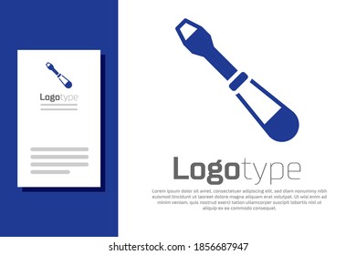 Icono del destornillador azul aislado en fondo blanco. Símbolo de herramienta de servicio. Elemento de plantilla de diseño de logotipo. Vector.