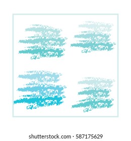 blue scribble crayon on white background.