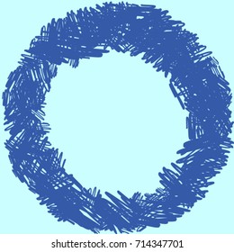 Blue scribble on a blue background