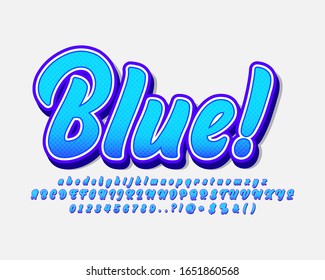 Blue Script Font Effect Modern Graffiti Stock Vector (Royalty Free ...