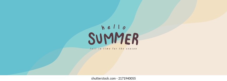 Blue sea and beach summer banner background with abstract ripple - Shutterstock ID 2171940055