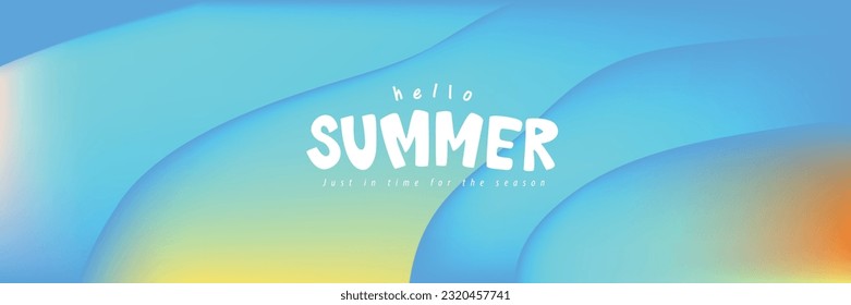 Blue sea and beach summer banner background with abstract ripple beach vibes - Shutterstock ID 2320457741