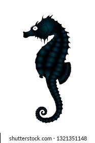 blue sea horse
